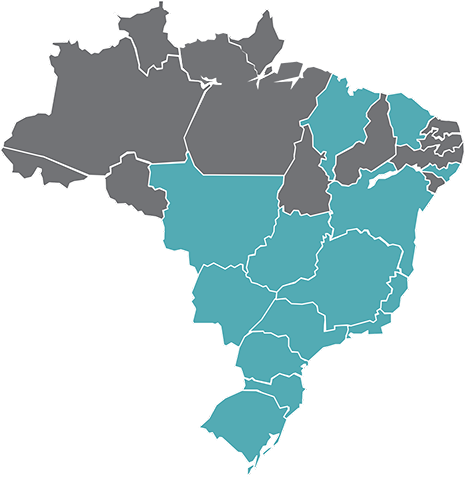 Mapa dos Estados Brasileiros que utilizaram a metodologia - Mentoring | Compliance Total Mapa dos Estados Brasileiros que utilizaram a metodologia - Mentoring | Compliance Total